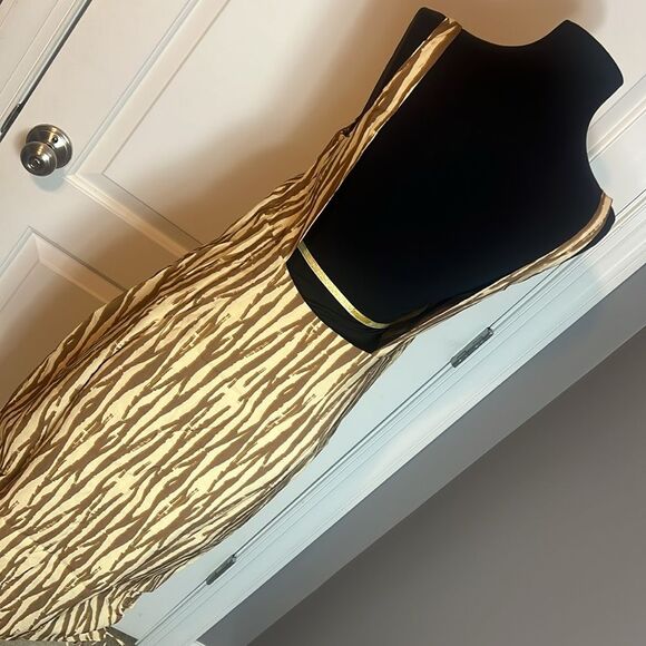 BNWT - BACKYARD ROSES RYDER MINI BROWN ZEBRA PRINT DRESS - Picture 8 of 11